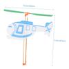 CIYODO 5Pcs Rubber Band Powered Helicopter for Creative Flying Glider Models Educational Aircraft Kits for Outdoor Play and Parent Interaction view 2