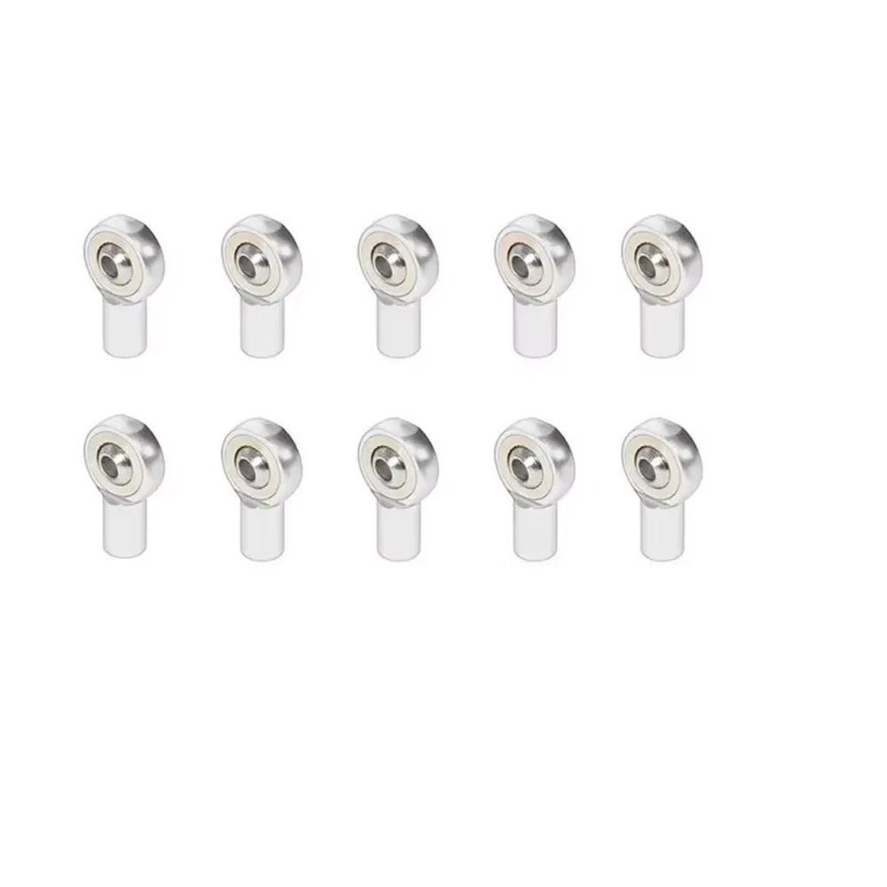 10pcs M2.5 Link Rod Joint Ball End Head Holder for RC Model Car Boat Airplane Trucks Upgrade Parts RC Car Linkage(Silver)