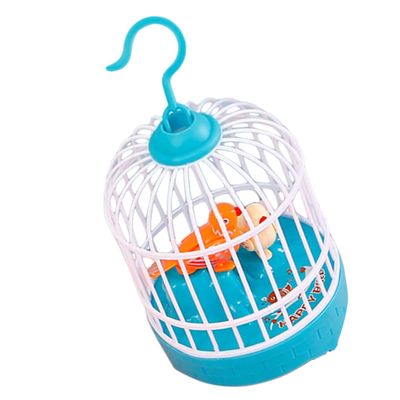 VICASKY Voice Activated Interactive Bird Cage for Lifelike Acoustic Musical Bird Educational Sound Activated Enhances Hearing and Cognitive Skills for Indoor and Outdoor Random Color