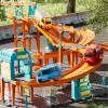 KIZONLY Puzzle Racer Kids Car Track Set, 4-Tier Race Tracks for Kids Ages 3-5 with 3 Cars, Traffic Parts, Trucks for Toddlers 2-4 Years, Floor Puzzle Tracks Car Gift for Boys Girls 3 4 5 Year Old view 2