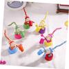 Beaupretty 2pcs Wooden Dinosaur Animal Rocking for Cartoon Swinging Dinosaur Figures Natural Wood Educational Playthings for Interactive Parent Fun and Early Learning Random Color view 4