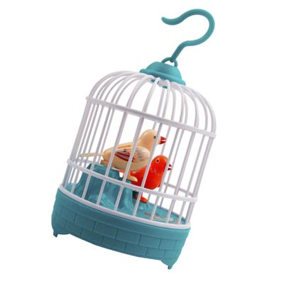 KESYOO Voice Activated Interactive Bird Cage for Electric Singing Bird with Acoustic Response Bright Design for Hearing and Color Cognition Development Hanging Decorative Random Color