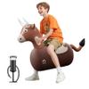 QPAU Inflatable Bull Hopper Bouncy Toy with Fabric Cover & Pump, Ride On Toys for Kids 5+ & Adults, Outdoor Play Toys, Cowboy Party Bull Riding Toy, Fun Sports & Yard Games view 1