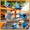 KIZONLY Puzzle Racer Kids Car Track Set, 4-Tier Race Tracks for Kids Ages 3-5 with 3 Cars, Traffic Parts, Trucks for Toddlers 2-4 Years, Floor Puzzle Tracks Car Gift for Boys Girls 3 4 5 Year Old view 2