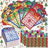 Eersida 192 Pack Christmas Bingo Game Cards and 0.4 oz Dot Daubers Set Includes 144 Bingo Cards and 48 Dot Markers Game Supplies Set for Christmas Supplies Family Casino Play Night Party Favor Gifts view 1