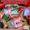 Eersida 192 Pack Christmas Bingo Game Cards and 0.4 oz Dot Daubers Set Includes 144 Bingo Cards and 48 Dot Markers Game Supplies Set for Christmas Supplies Family Casino Play Night Party Favor Gifts view 4
