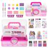 Barbie Cosmetic Set for Girls Kids Includes Nail Lip Eye Cheek Makeup, Safe Non-Toxic Beauty Playset by Townley Girl view 1