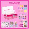 Barbie Cosmetic Set for Girls Kids Includes Nail Lip Eye Cheek Makeup, Safe Non-Toxic Beauty Playset by Townley Girl view 2