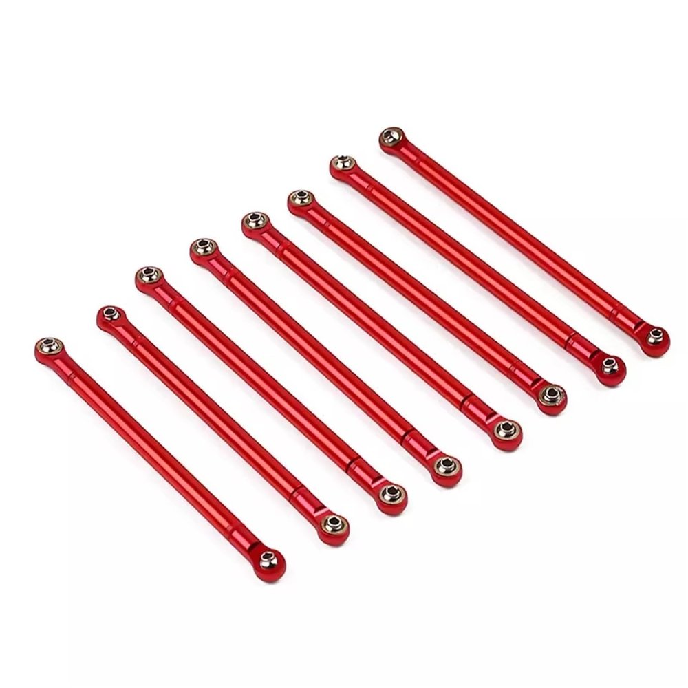 Compatible with Axial for SCX10 for RGT 86100 1/10 RC Crawler Car Parts 8Pcs Threaded Connecting Rods with M3 Rod End Kit 313mm Wheelbase RC Accessories