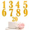 10PCS Gold Mirror Acrylic Number Cake Topper, 0-9 Alphabet Cupcake Decorations, DIY Cake Decor for Wedding Birthday Baby Shower view 1