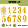 10PCS Gold Mirror Acrylic Number Cake Topper, 0-9 Alphabet Cupcake Decorations, DIY Cake Decor for Wedding Birthday Baby Shower view 4