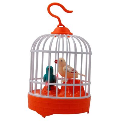 BESPORTBLE Voice Controlled Birdcage Electric Sound Activated Hanging Playset with Bright Colors Safe Paint and Design for Home Decoration and Interactive Fun Random Color