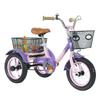 Empylynzar Kids Tricycle with Safety Features, Wide Anti-Skid Tires, Storage Basket, Soft Cushion Seat, Red (Purple) view 1