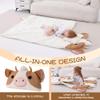 GILFWM 70" 4.2lbs Cow Thickened Kids Nap Mat for Preschool, Daycare,Kindergarten,Soft Washable for Boys and Girls, 2-in-1 Stuffed Animals Sleeping Bag and Pillow, Sleep Sack for Toddlers view 4