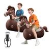 QPAU Infatable Bouncy Horse Toys 2 PCS with Hand Pump, Heavy Duty Giant Bouncy Pal, 220lbs Load Capacity, Ride On Bouncy Animal Hopper Toy, Indoor Outdoor Bouncers for Kids Girls Boys Ages 5+ view 1