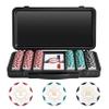 SLOWPLAY Nash 14g Clay Poker Chip Set White Gold Edition 300PCS Core Set for Texas Holdem | Numbered Chips: 5, 25, 100 | Premium Case with Durable German Polycarbonate Shell view 1