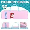 Aliceset Mahjong Rack Storage Bag 21 x 6.5 x 2 Inches Mahjong Gifts for Women Mah Jong Tile Bags with Zipper for Tiles and Pushers Rack Storage Bags Gifts Accessories(Only Bag)(Light Pink) view 3