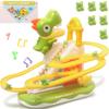 SHYMAGICRZ Dinosaur Climbing Slide Stair ToyAssembly Track Car, Stair Climbing Game Set for Toddler Motorized with Music, Birthday Gifts for 3 4 5 6 7 Year Old Boys Girls Children view 1