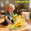 SHYMAGICRZ Dinosaur Climbing Slide Stair ToyAssembly Track Car, Stair Climbing Game Set for Toddler Motorized with Music, Birthday Gifts for 3 4 5 6 7 Year Old Boys Girls Children view 2