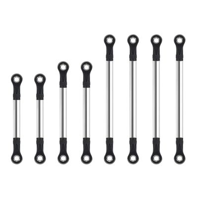 8PCS Stainless Steel Straight Links Set Compatible with 1 18 Scale RC Crawler Cars Compatible with Chassis Suspension Clearance Adjustment Upgrade Parts