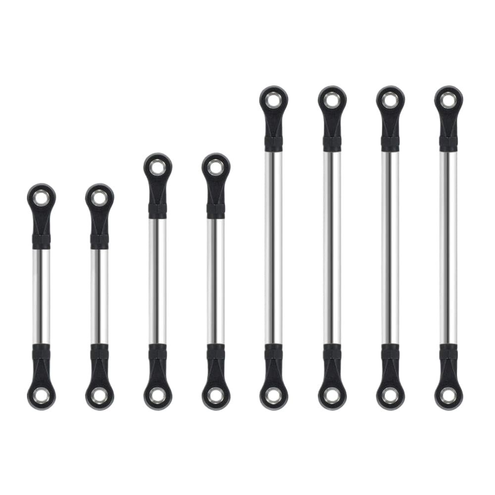 8PCS Stainless Steel Straight Links Set Compatible with 1 18 Scale RC Crawler Cars Compatible with Chassis Suspension Clearance Adjustment Upgrade Parts