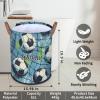 Huoxingcun Laundry-Basket for Baby Boys Girls Soccer Net Personalized Laundry-Hamper with-Handle Dirty-Clothes-Storage-Basket view 2