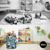Huoxingcun Laundry-Basket for Baby Boys Girls Soccer Net Personalized Laundry-Hamper with-Handle Dirty-Clothes-Storage-Basket view 3