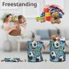 Huoxingcun Laundry-Basket for Baby Boys Girls Soccer Net Personalized Laundry-Hamper with-Handle Dirty-Clothes-Storage-Basket view 4