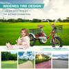Empylynzar Kids Tricycle with Safety Features, Wide Anti-Skid Tires, Storage Basket, Soft Cushion Seat, Red (Yellow) view 3