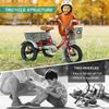 Empylynzar Kids Tricycle with Safety Features, Wide Anti-Skid Tires, Storage Basket, Soft Cushion Seat, Red (Yellow) view 4