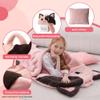 GILFWM 70" 4.2lbs Pig Thickened Kids Nap Mat for Preschool, Daycare,Kindergarten,Soft Washable for Boys and Girls, 2-in-1 Stuffed Animals Sleeping Bag and Pillow, Sleep Sack for Toddlers view 3