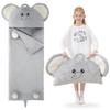 GILFWM 70" 4.2lbs Elephant Thickened Kids Nap Mat for Preschool, Daycare,Kindergarten,Soft Washable for Boys and Girls, 2-in-1 Stuffed Animals Sleeping Bag and Pillow, Sleep Sack for Toddlers view 1