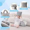 GILFWM 70" 4.2lbs Elephant Thickened Kids Nap Mat for Preschool, Daycare,Kindergarten,Soft Washable for Boys and Girls, 2-in-1 Stuffed Animals Sleeping Bag and Pillow, Sleep Sack for Toddlers view 3