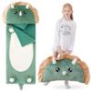 GILFWM 70" 4.2lbs Dinosaur Thickened Kids Nap Mat for Preschool, Daycare,Kindergarten,Soft Washable for Boys and Girls, 2-in-1 Stuffed Animals Sleeping Bag and Pillow, Sleep Sack for Toddlers view 1