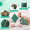 GILFWM 70" 4.2lbs Dinosaur Thickened Kids Nap Mat for Preschool, Daycare,Kindergarten,Soft Washable for Boys and Girls, 2-in-1 Stuffed Animals Sleeping Bag and Pillow, Sleep Sack for Toddlers view 3