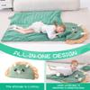 GILFWM 70" 4.2lbs Dinosaur Thickened Kids Nap Mat for Preschool, Daycare,Kindergarten,Soft Washable for Boys and Girls, 2-in-1 Stuffed Animals Sleeping Bag and Pillow, Sleep Sack for Toddlers view 4