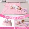 GILFWM 70" 4.2lbs Unicorn Thickened Kids Nap Mat for Preschool, Daycare,Kindergarten,Soft Washable for Boys and Girls, 2-in-1 Stuffed Animals Sleeping Bag and Pillow, Sleep Sack for Toddlers view 4