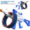 Electric Automatic Toy, JakMean Toy Blaster with 30 Dart Clips and 100 Foam Darts, Outdoor Shooting Games Toys for 6-12 Year Old Boys & Girls Adults, Gifts for Birthday Xmas, Blue view 4