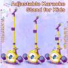 Bluetooth Kids Karaoke Microphone with Adjustable Stand, Karaoke Machine for Kids with Bubble MakerVioce Changer, Colorful Lights - Microphones for Singing Christmas, Birthday Gifts for Girls, Boys view 4