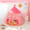 Acamina Play Tent for Kids,Space Rocket Ship TentChildren Pop Up Foldable Tents Playhouse Indoor Outdoor Games PartyBirthday Toy for Boys GirlsPrincess Prince Castle Teepee Gift (Pink) view 4