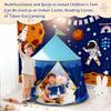 Acamina Play Tent for Kids,Space Rocket Ship TentChildren Pop Up Foldable Tents Playhouse Indoor Outdoor Games PartyBirthday Toy for Boys GirlsPrincess Prince Castle Teepee Gift (Blue) view 2