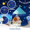Acamina Play Tent for Kids,Space Rocket Ship TentChildren Pop Up Foldable Tents Playhouse Indoor Outdoor Games PartyBirthday Toy for Boys GirlsPrincess Prince Castle Teepee Gift (Blue) view 3