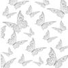 12-Pack Silver Butterfly Cake Toppers - 3D Folding Butterfly Cupcake Decorations - Elegant Glitter Party Supplies for Birthday, Wedding & Baby Shower view 1