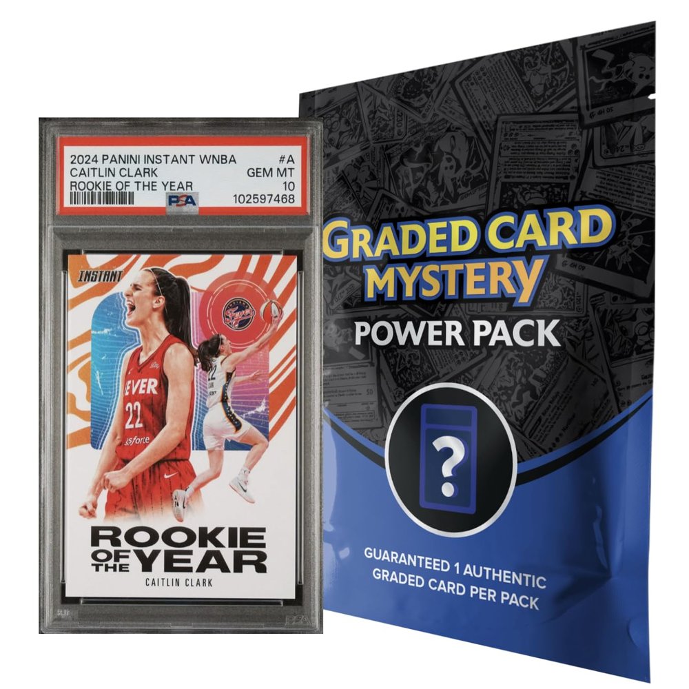 Zoo Packs Caitlin Clark PSA Graded Card Mystery Power Pack - Guaranteed 1 PSA Graded Card with A Grade of 8, 9 or 10 & 1 Pack of WNBA Cards