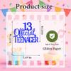 13 Official Teenager Cake Topper - Blue Glitter 13th Birthday Cake Decorations - Thirteenth Birthday Cake Toppers for Boys Girls view 4