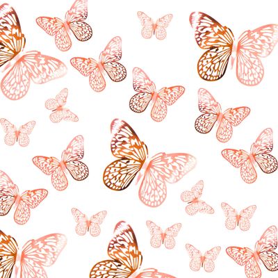 12-Pack Rose Gold Butterfly Cupcake Toppers - 3D Folding Butterfly Cake Decorations - Elegant Party Supplies for Birthday, Wedding & Baby Shower