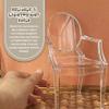 2Pcs 1:6 Scale Doll Furniture, Plastic Clear Mini Dollhouse Chair Miniature Armchair Modern Furniture Dollhouse Accessories Chair Acrylic 1/6 Scale view 4