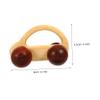 Beaupretty Push Car Wooden Hand Grip for Boy Girl Smooth Rounded Edges Grasping Educational Plaything Safe Non Toxic Maple Push Car for Hand Eye Coordination Development view 2