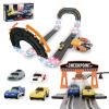 2-in-1 Slot Car Race Track Sets - Electric Race Car Track with 2 High-Speed Racing Cars, Dual Racing Game Lap Counter Circular Overpass Tracks, Remote Control Cars Toys/Gift for Boys Kids Ages 8-12 view 1