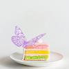 12-Pack Purple Butterfly Cake Toppers - 3D Butterfly Cake Decorations - Shimmering Galaxy Party Supplies for Birthday & Magical Events view 2